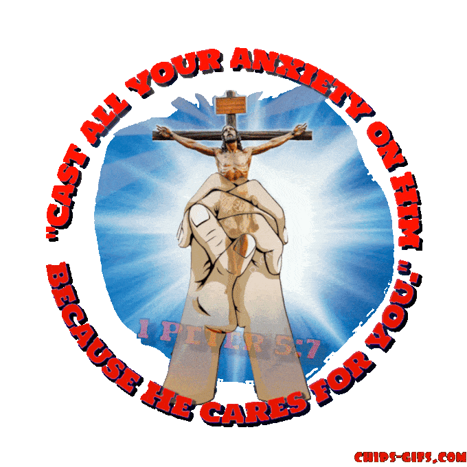 Bible verse 1 Peter 5:7 Cast all your anxiety on him because he cares for you