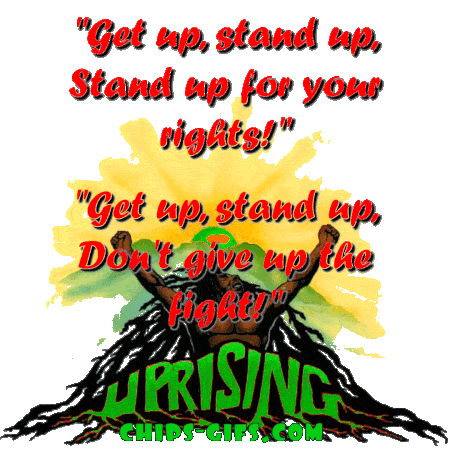 Bob Marley Album cover uprising Some lyrics from the song Get Up Stand Up Stand up for your rights