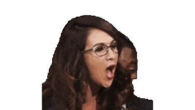 Alternating shots of Lauren bobart and a blow up doll Both with our mouths wide open With the question who has the highest IQ