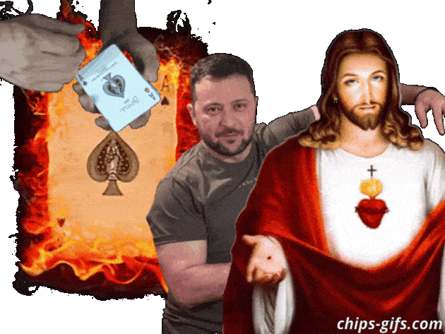  Zalenski standing with His arm around Jesus while a card trick goes on behind Jesus pulls out an Ace in the hole