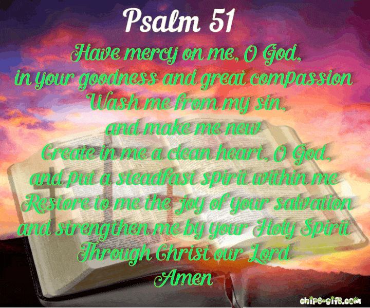 a beautiful bright sunrise breaks over the horizon behind 3 crosses on a hill with the bible verse psalm 51 Create in me a clean heart O God and renew a right spirit within me