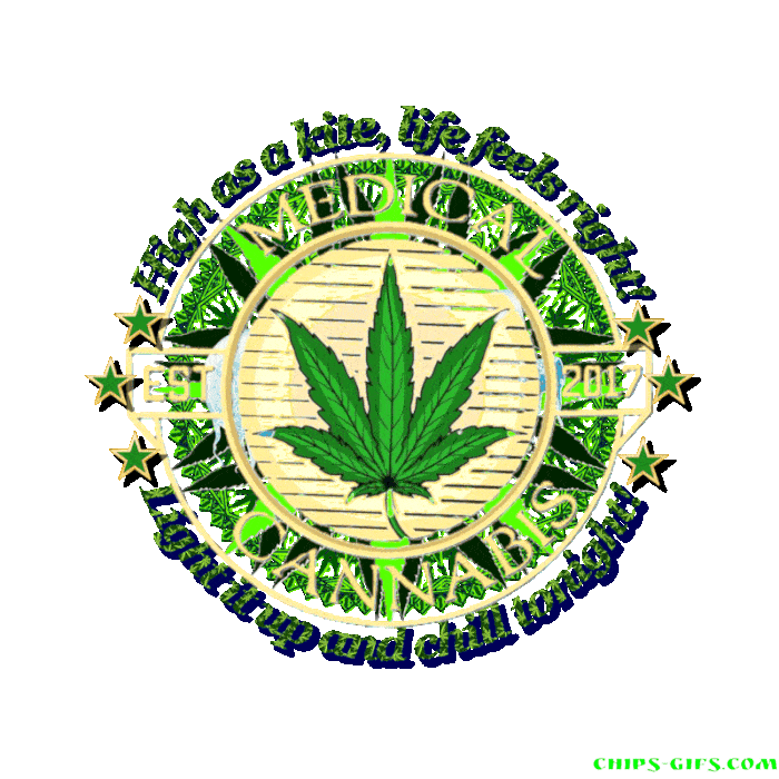  Two people pass a joint back and forth As images of marijuana leaves spin underneath Around the outside is a Jingle that says High as a kite and feeling right Light it up and chill tonight