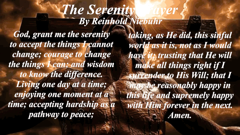 the full uncut version of AA's beloved Serenity prayer