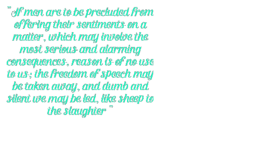 George Washington comes alive on this transparent background and his quote about freedom of speech