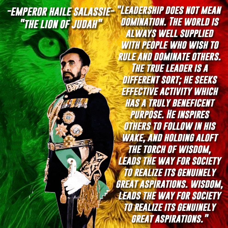 Haile Selassie leadership quote