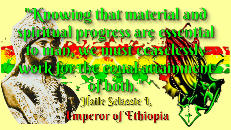 Haile Selassie quote about spiritual progress