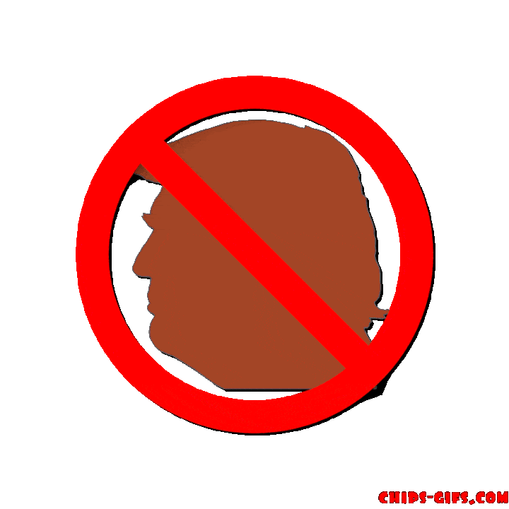  A Picture of a no Trump sign With the skeleton on top of it praying and around the outside is Flashing type it says 'if Trump should die before I wake, I pray to God the news ain't fake' On a transparent background