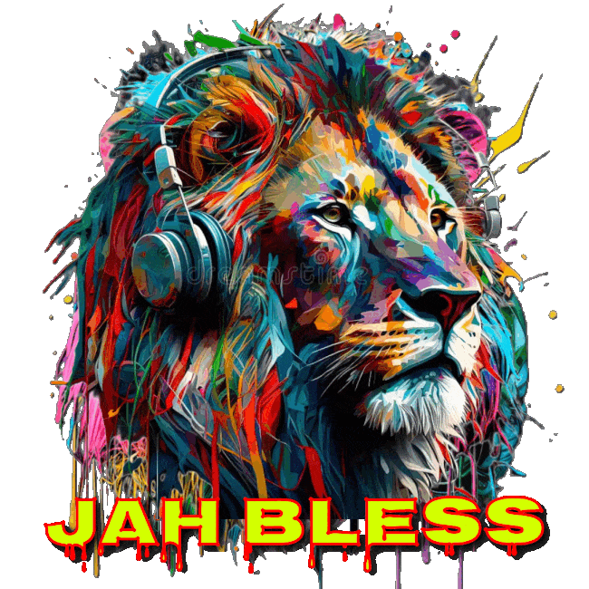  Rastafarian rasta lion roaring