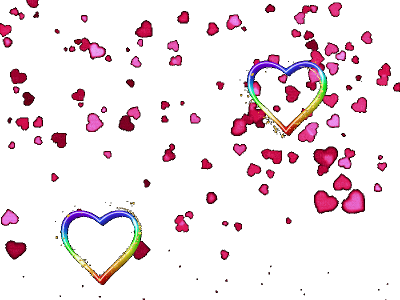 beautiful Flying Hearts overlaid with a mother's day greeting on a transparent background.