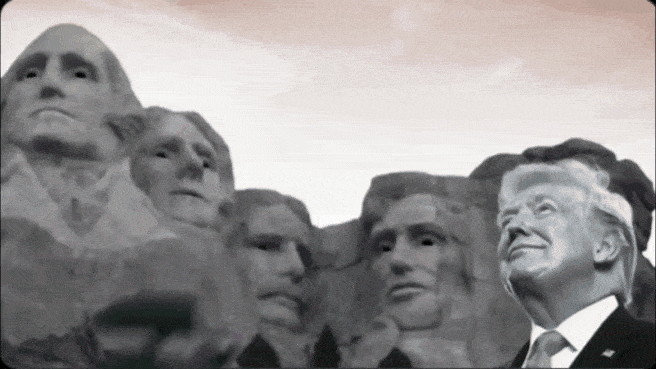  Donald Trump's face gets Blown off of Mount Rushmore