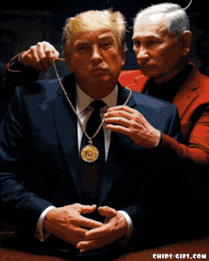  Putin and Netanyahu hang awards around Trump's neck With big bold type over top of it that says 'Nobel piece of shit prize'