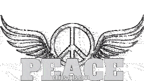 peace signs with wings calling for peace now