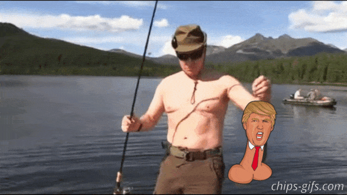 putin is fishing and he catches trump