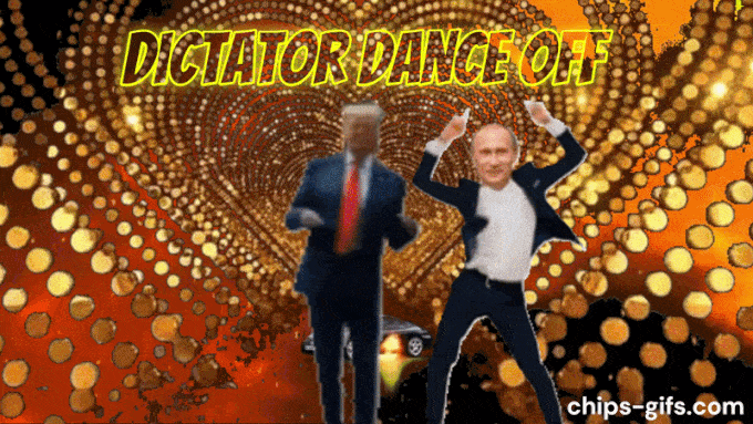  Donald Trump and Putinhave a dance off while bombs explode