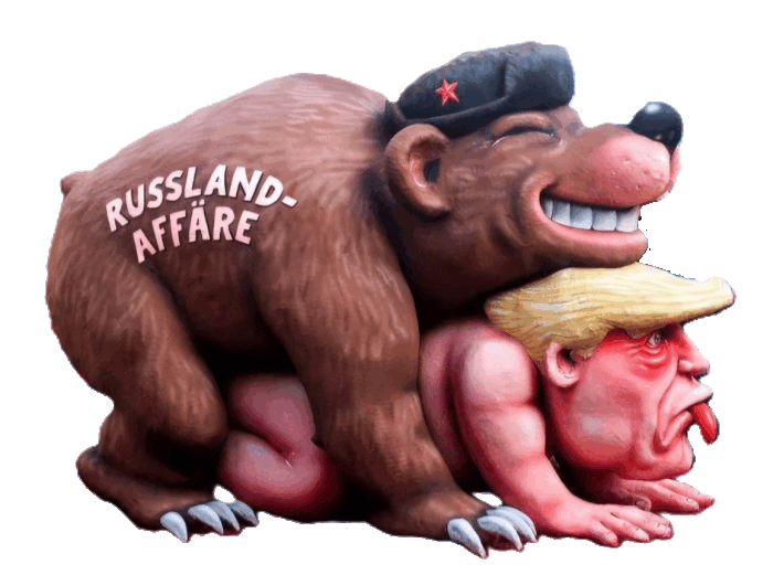 An animation of the Russian bear humping trump