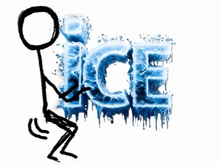 A stick figure fucking the word ice