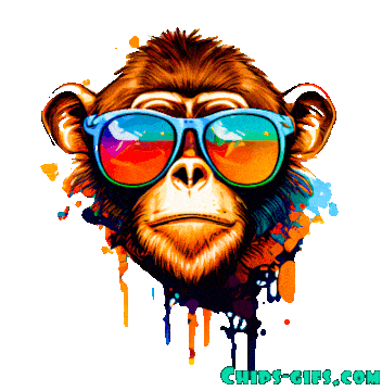  Images of cartoon animals with sunglasses on over a transparent background