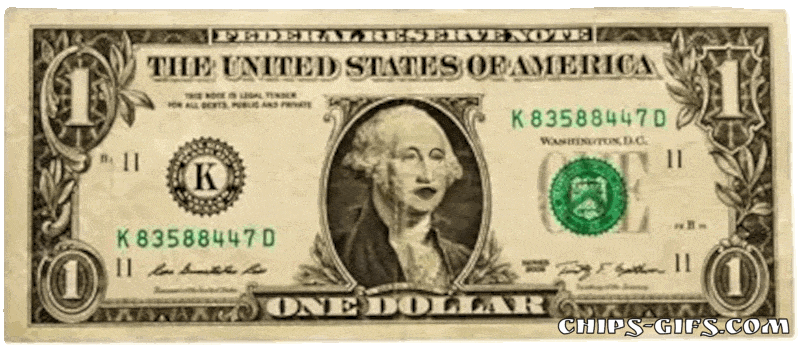 A transparent-background one dollar bill with the girl drawing from Epstein’s birthday book placed in the center while George Washington’s eyes and mouth subtly move through morph animation and Trump’s signature appears in the same position it was drawn in the original artifact
